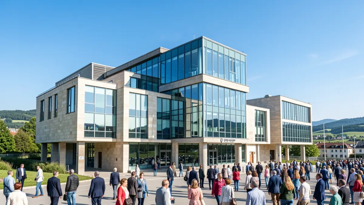 Generic image of the exterior of the Europa Congress Palace in Vitoria-Gasteiz.