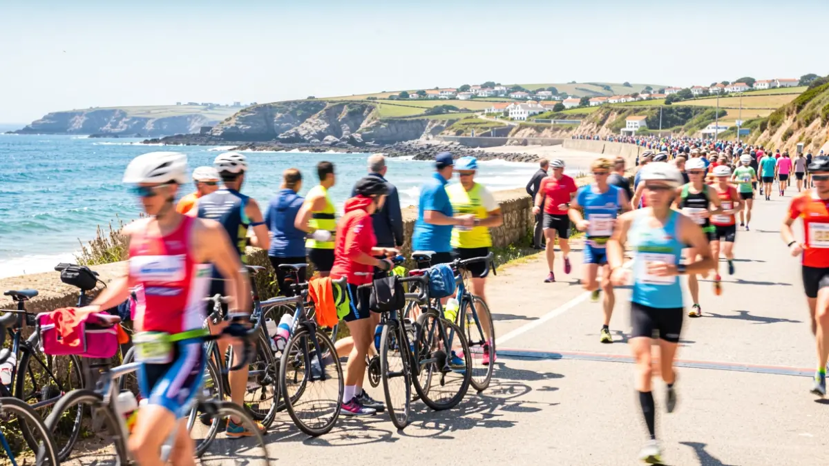 Generic image of a triathlon race in Zarautz.