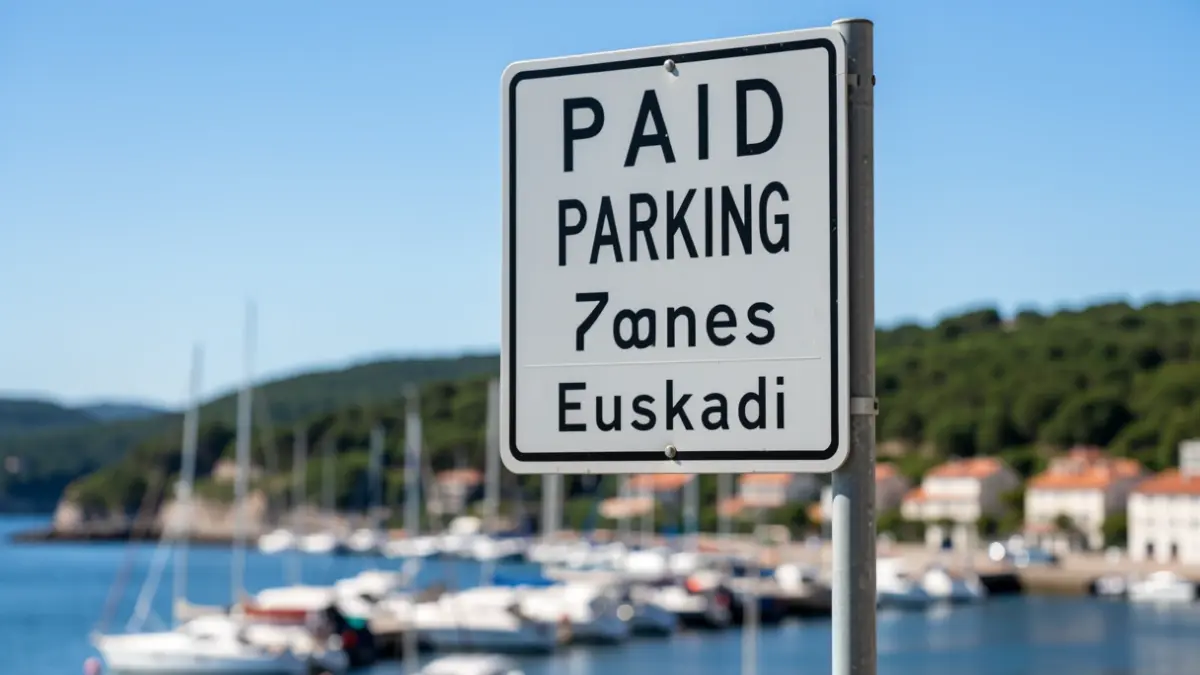 Generic image: sign indicating paid parking zones in a coastal town.