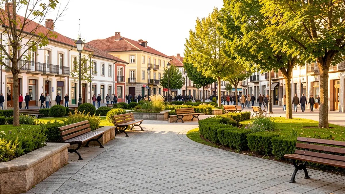 Imagen genérica de una plaza pública como espacio de ocio.