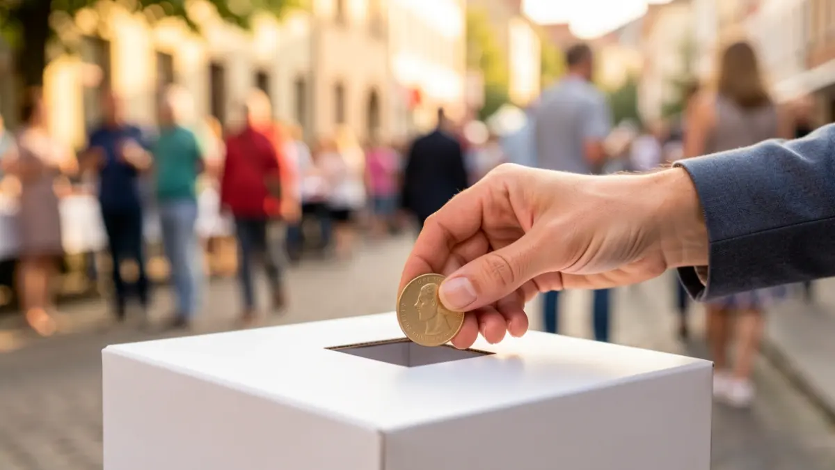 Imagen genérica: Mano depositando una moneda en una hucha.