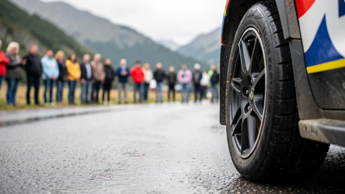 Autoen rallysprint proba baten irudi generikoa.