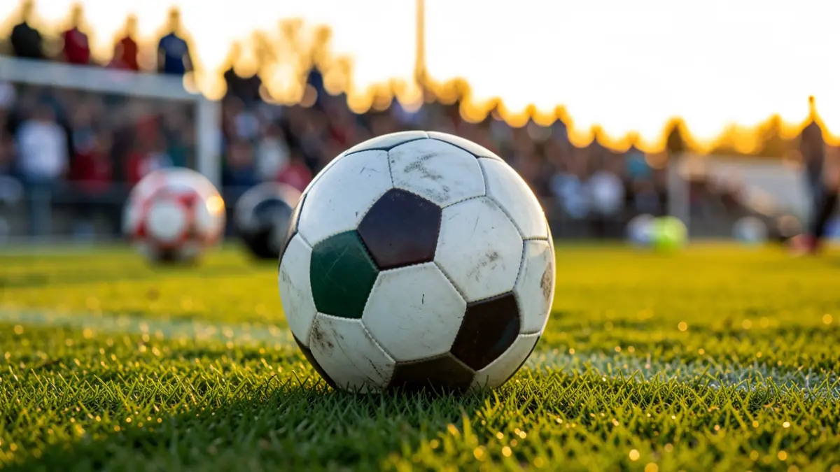 Pelota de fútbol sobre el césped en el contexto de una jornada deportiva.