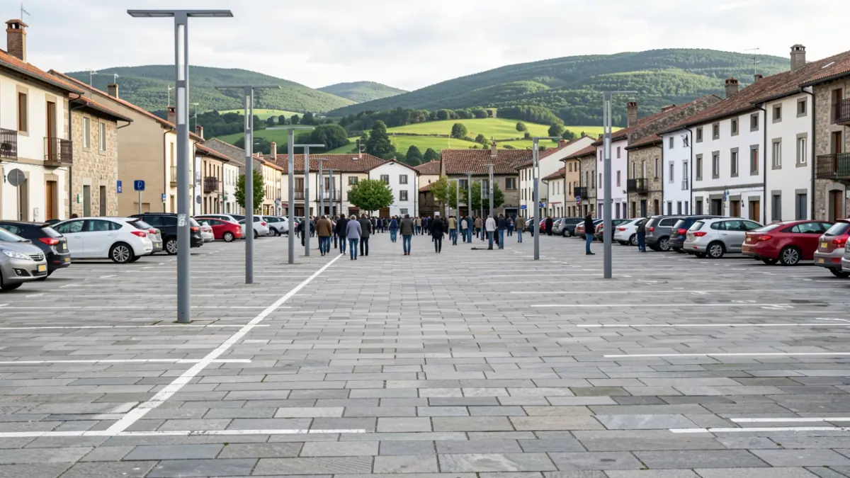 Vista del nuevo aparcamiento público en Elgoibar.