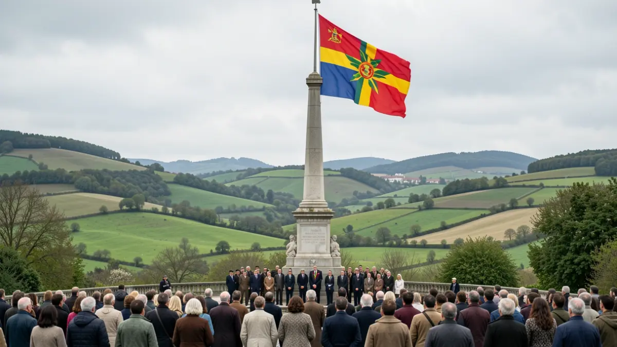 Una solemne ceremonia de conmemoración del 90 aniversario de la creación del Eusko Gudarostea en Loiola.