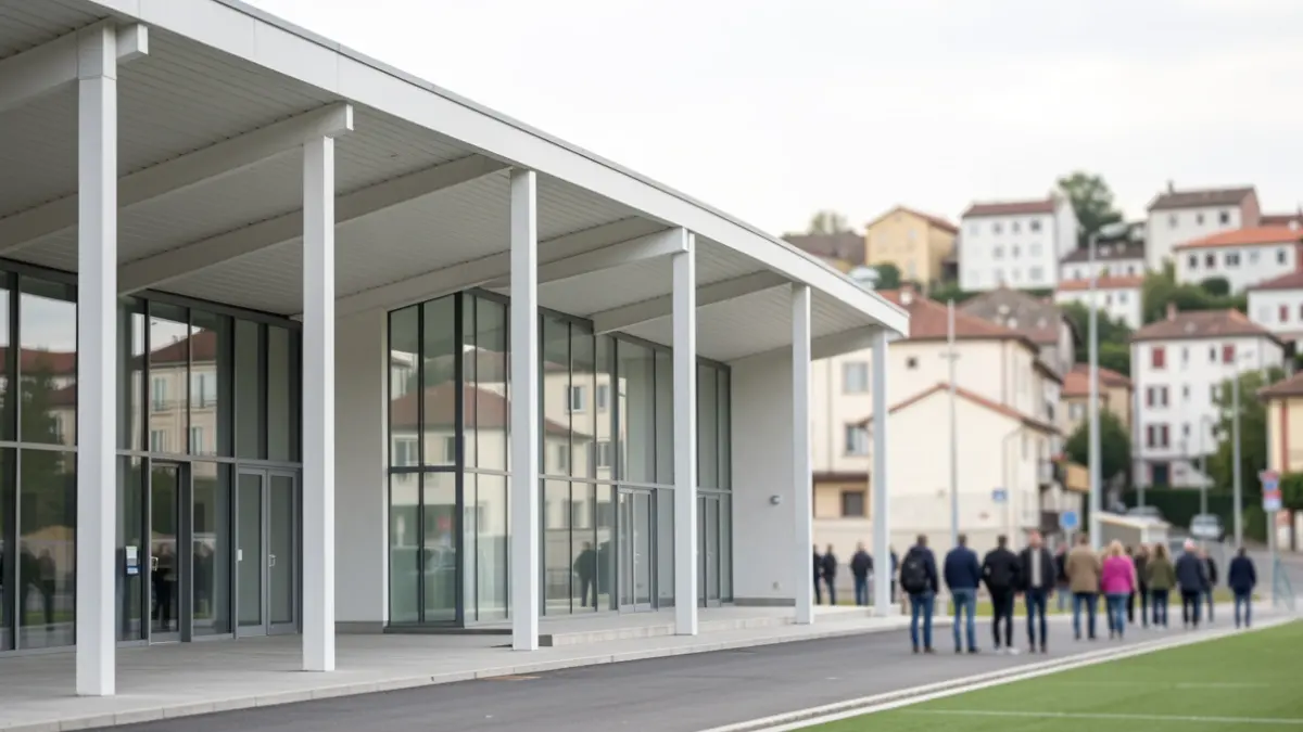 Architectural concept of a sports pavilion.