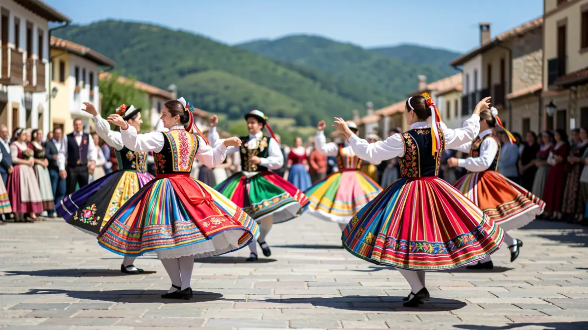 Irudi generikoa da, Legazpiko folklore jaialdi bat irudikatzen duena.