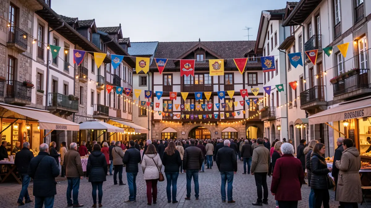 Generic image of a festive town square.