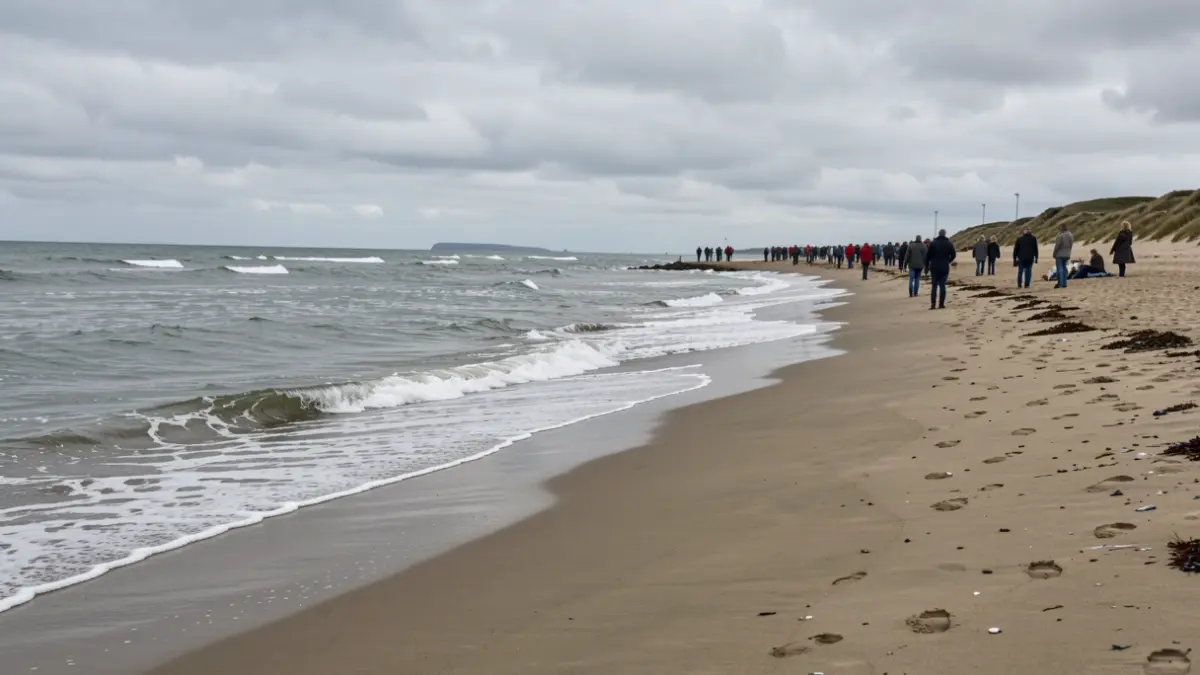 Orio hondartza, lainotuta.