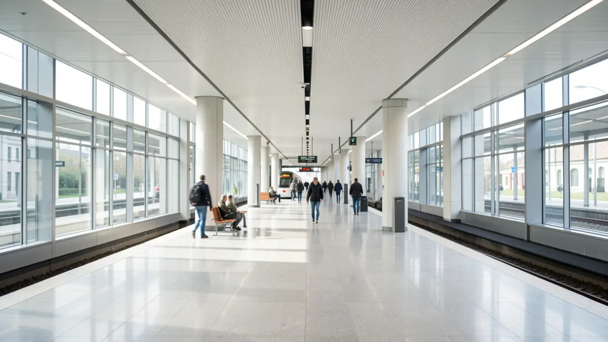 Imagen genérica de una moderna estación de tren en el País Vasco.