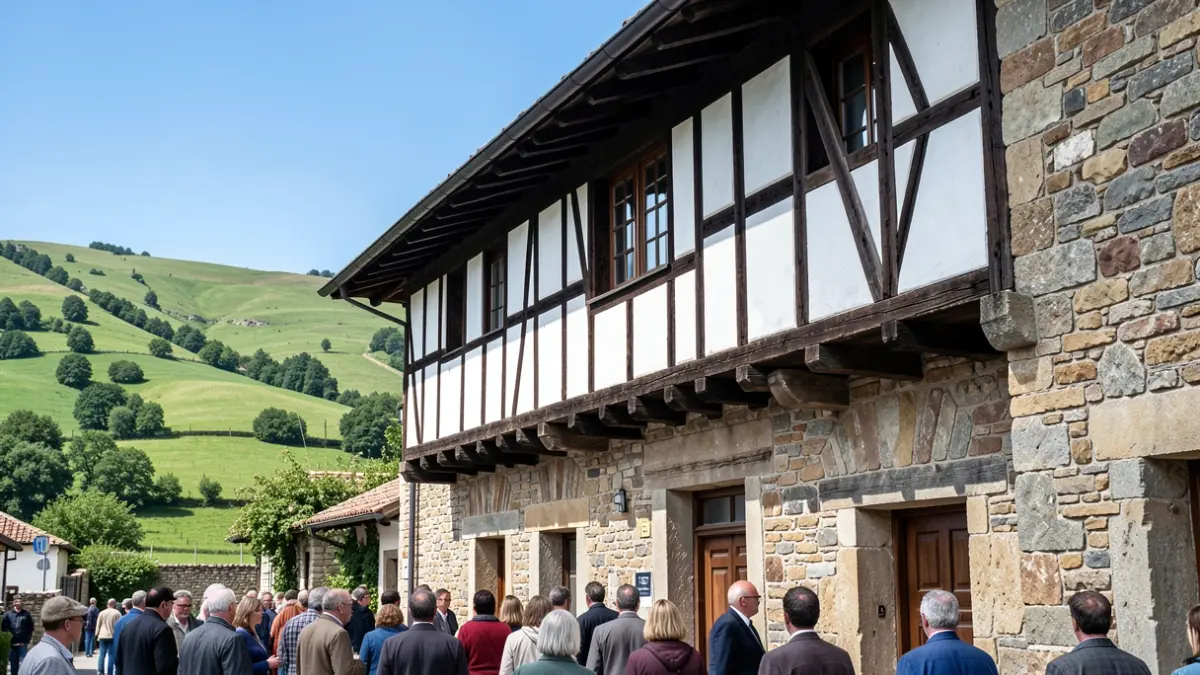 Imagen genérica de arquitectura tradicional vasca.