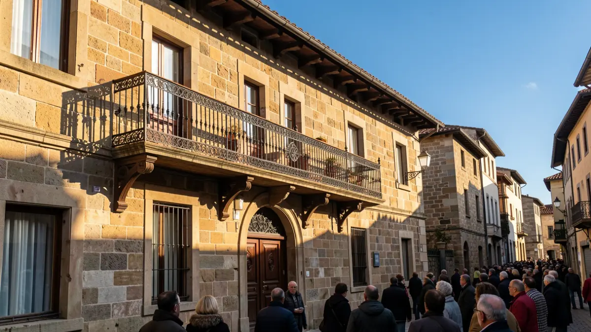 Fachada soleada del ayuntamiento de Lasarte-Oria.
