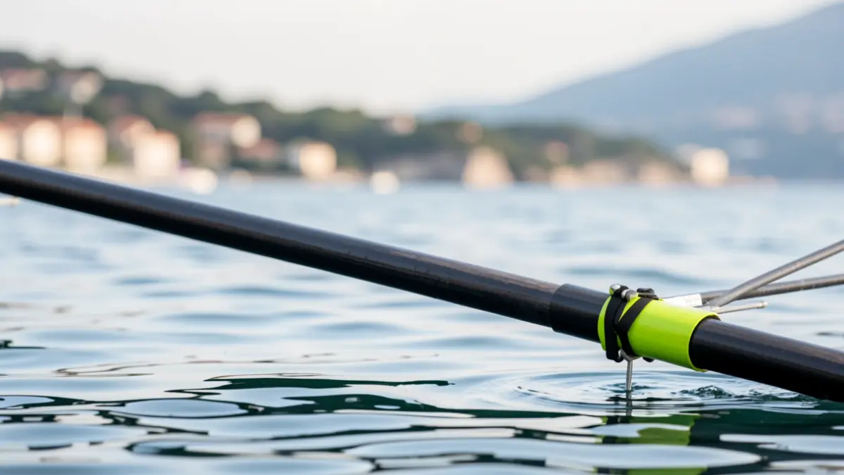 Generic image of a rowing oar on the water.
