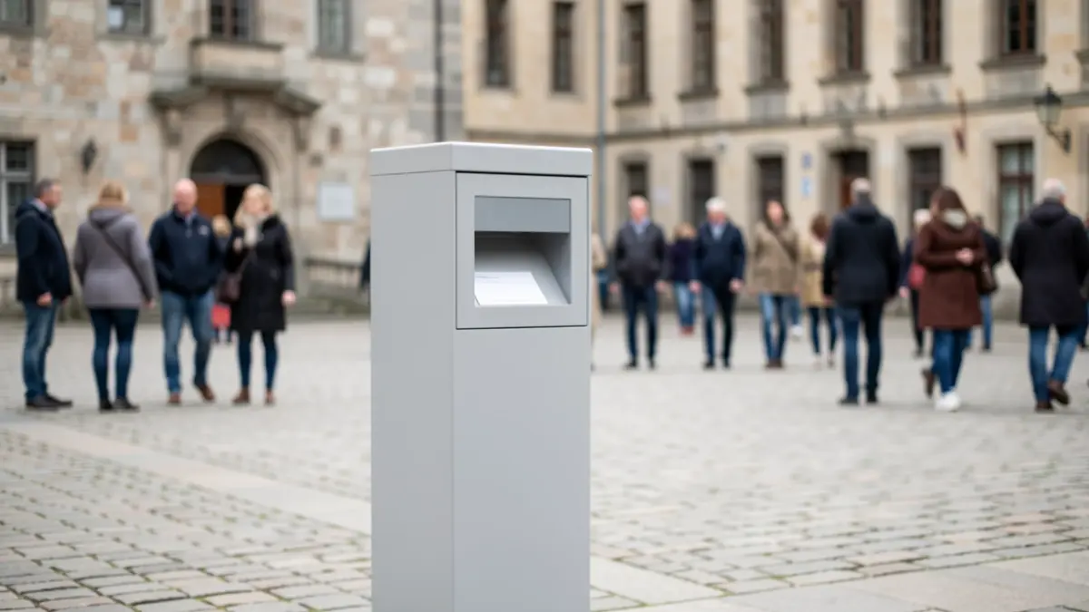 Suggestion box for the Batera Labs project in an Azkoitia square.