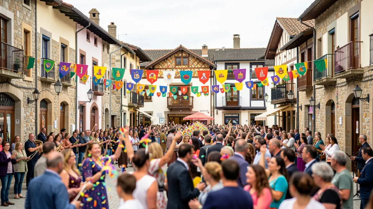 Generic image of the Santio festival atmosphere in Villabona.