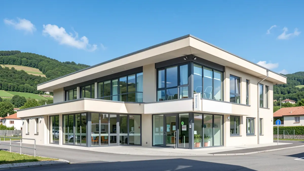 Generic image of a modern health center facade.