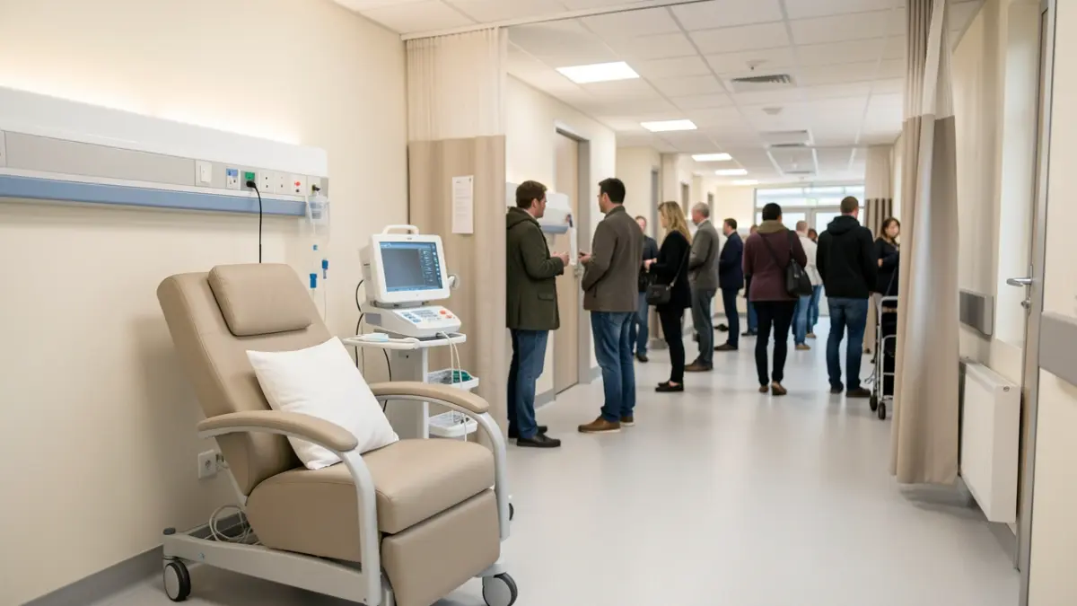 Imagen genérica de una sala hospitalaria adaptada para la donación de plasma.