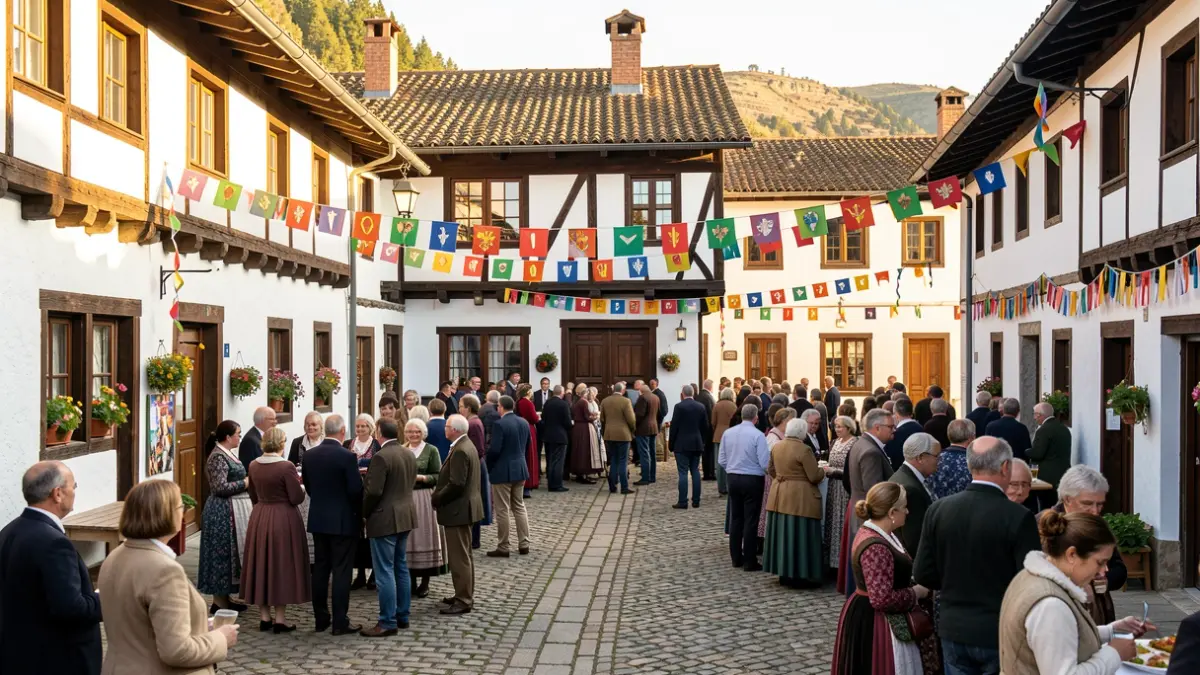 Irudi generikoa: Orendaingo herriko plaza jai giroan.