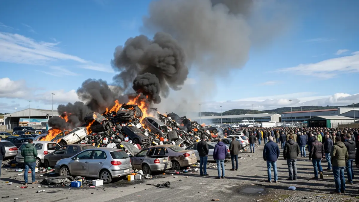 Imagen genérica de un incendio industrial.
