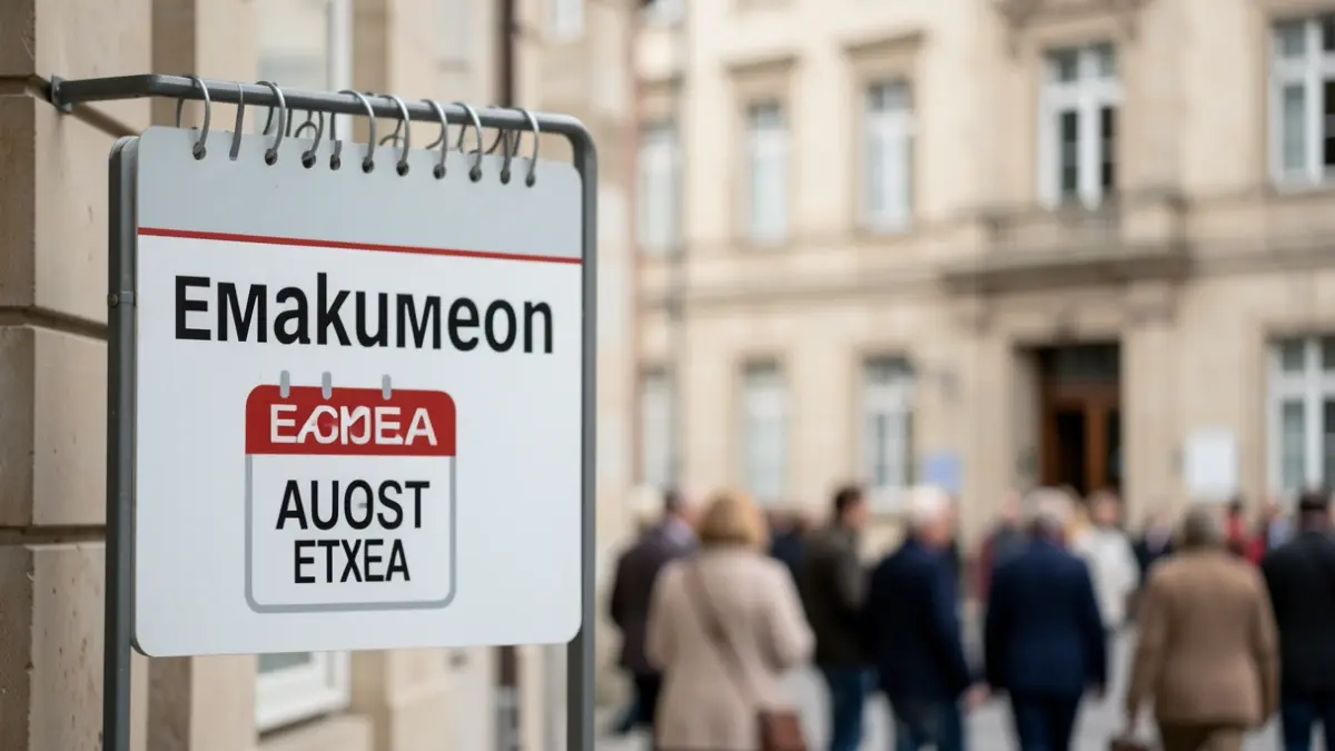 Generic image: Sign indicating the closure of the Emakumeon Etxea service.