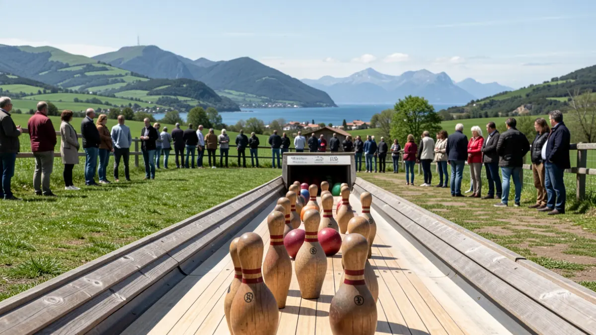 Generic image: A traditional Basque bowling alley in the Zelai Ondo neighborhood, set against a green landscape.