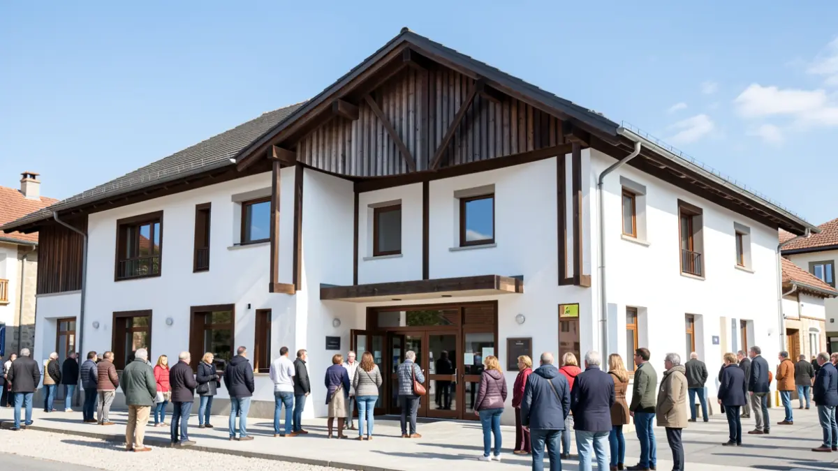 Generic image of the renovated facade of the Atxulondo cultural center.