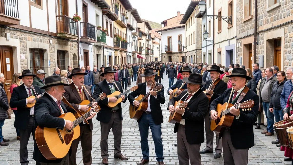 Imagen genérica de txistularis en las calles de Amorebieta-Etxano.