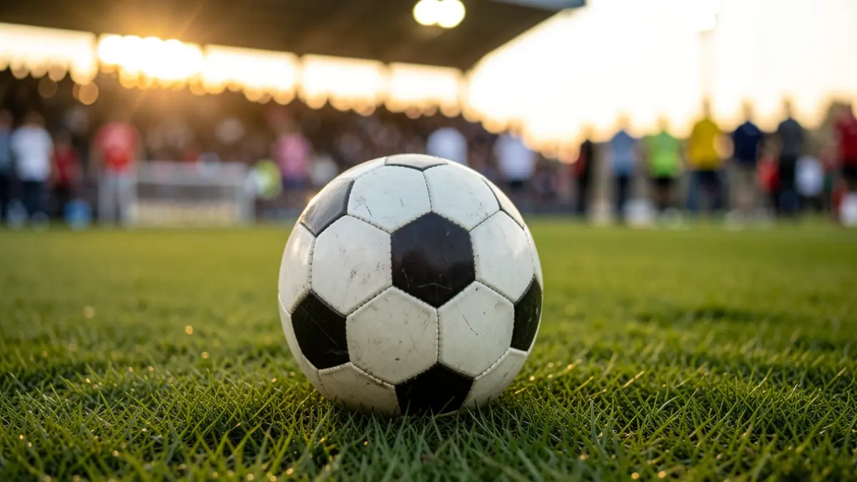 Irudi generikoa: futbol-pilota bat belar gainean.