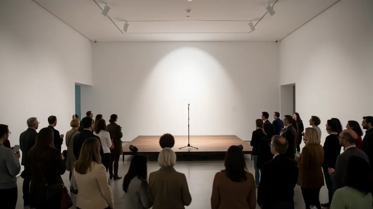 Imagen genérica: Interior de un museo de arte contemporáneo con luz tenue.