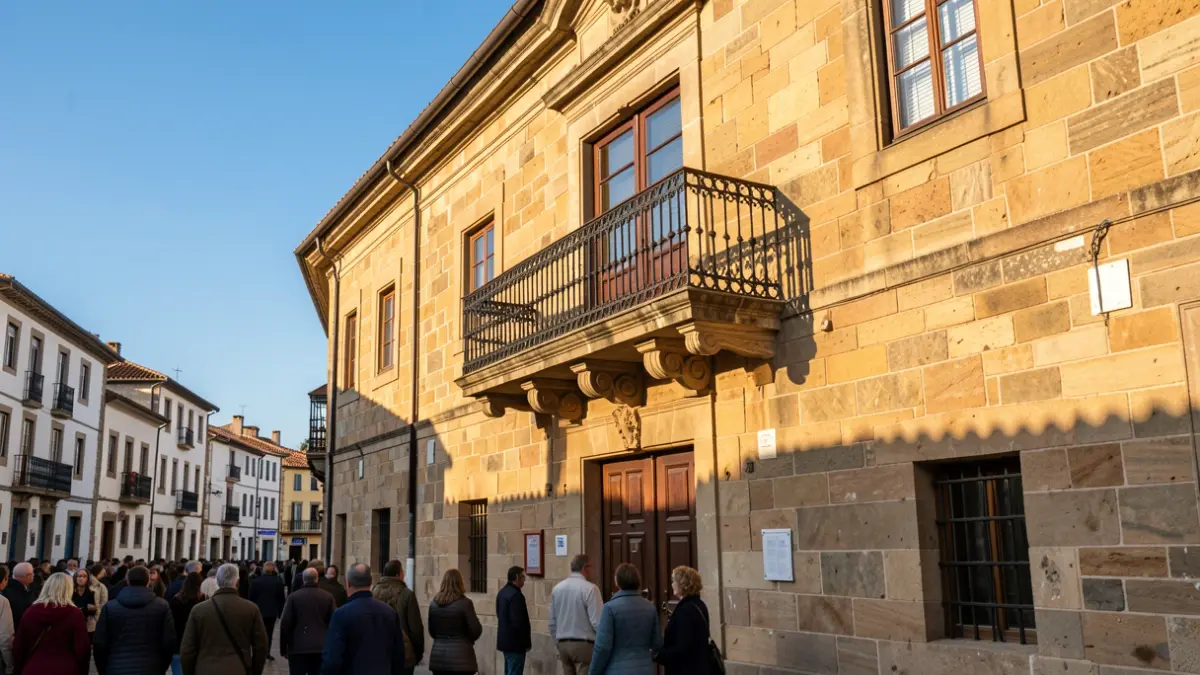Generic image: Stone facade of the Amezketa town hall.