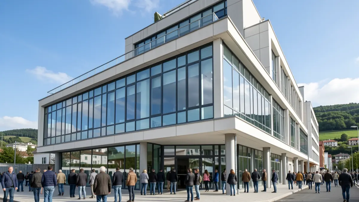 Generic image: Facade of a modern office building in Eibar.