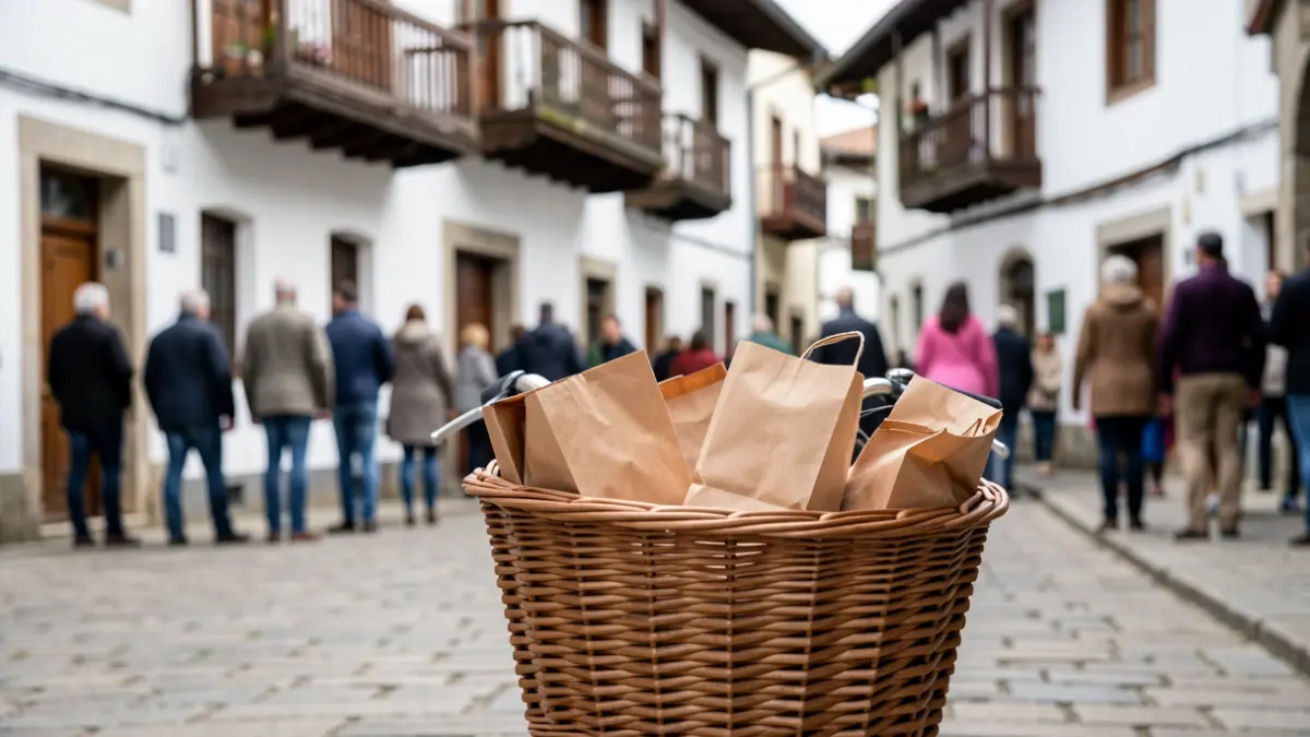 Servicio de reparto en bicicleta por las calles de Irun.