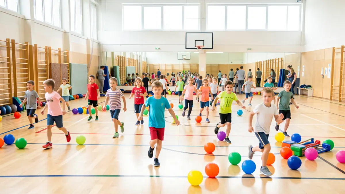 Generic image of children participating in school sports activities.