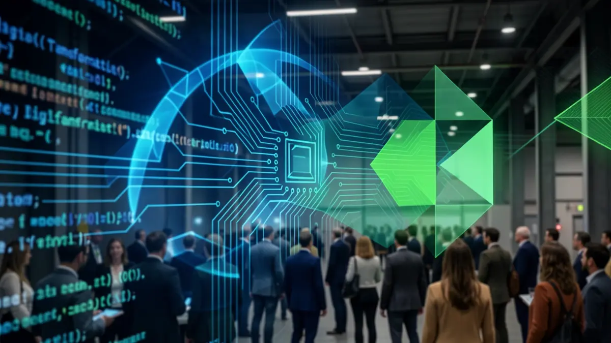 Generic image: abstract shapes representing digital transformation and cybersecurity.