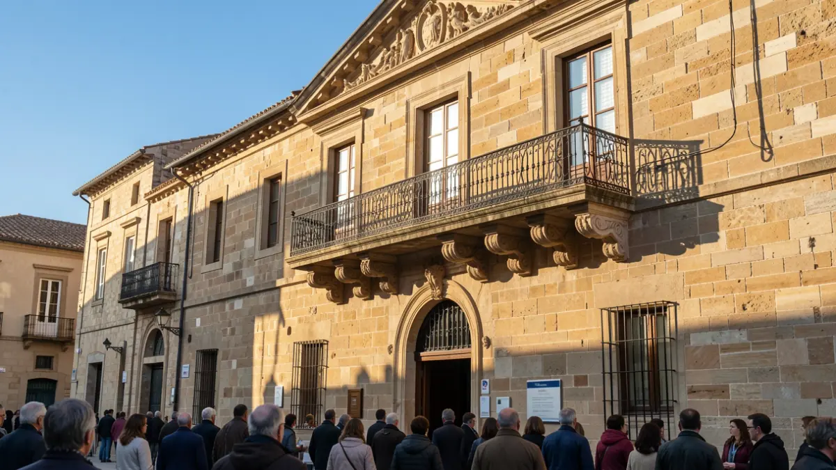 Generic image of the Galdakao town hall facade in midday light.