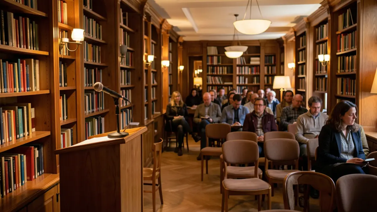 Interior of the Torrezabal cultural center prepared for events.