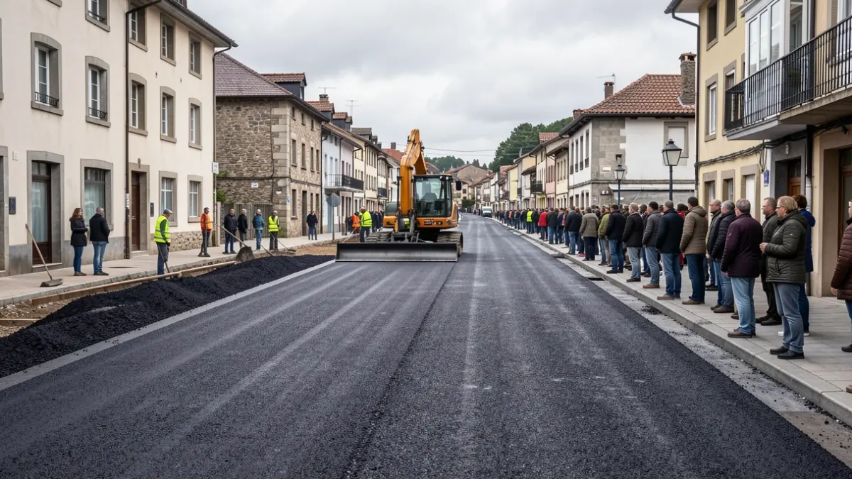 Imagen genérica de obras de asfaltado.