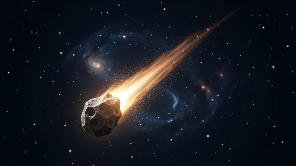Imagen genérica de un meteorito cruzando el cielo nocturno.