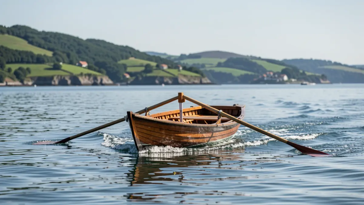 A traditional boat on the water.