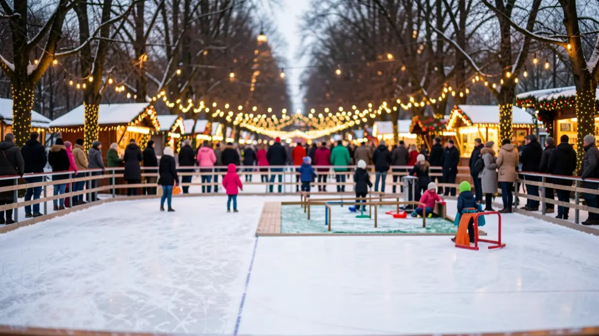 Imagen genérica de una pista de hielo navideña.