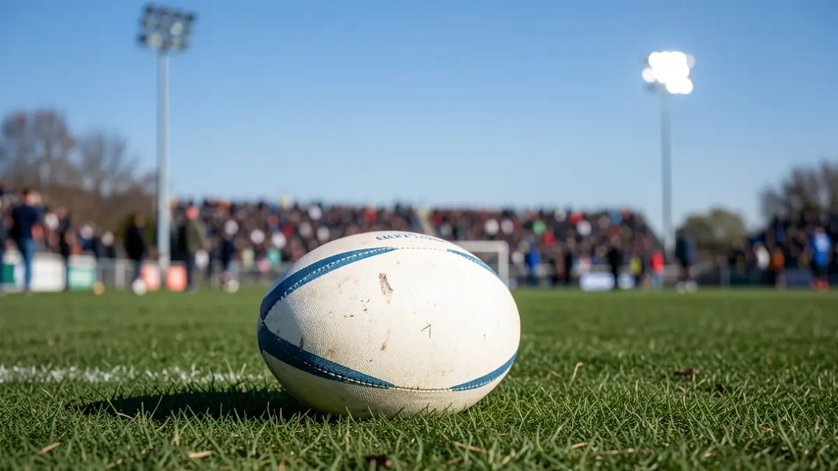 Imagen genérica del balón de rugby en el campo de Atxurizubi.