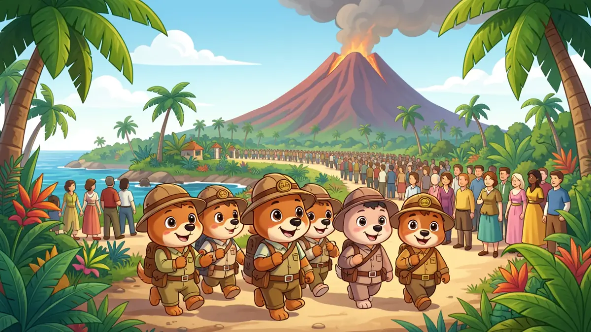 Imagen genérica: Los cachorros de la Patrulla Canina en una isla tropical.