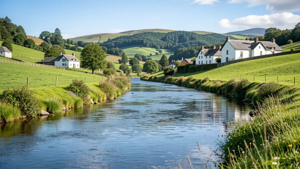 Generic image showing a river and the Basque Country landscape.