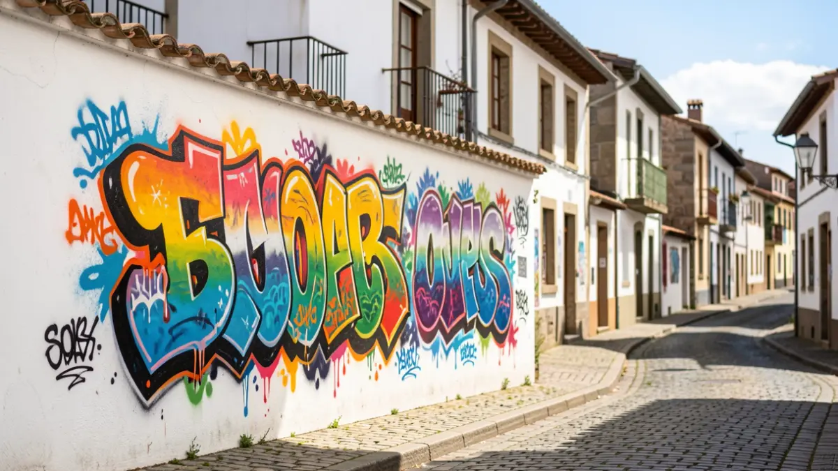 Imagen genérica: un mural con estilos de arte urbano.