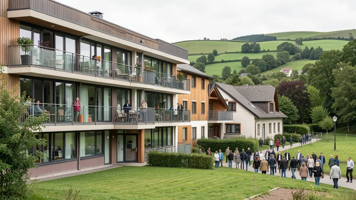 Generic image: A community housing in Amorebieta-Etxano, in a Basque Country landscape.