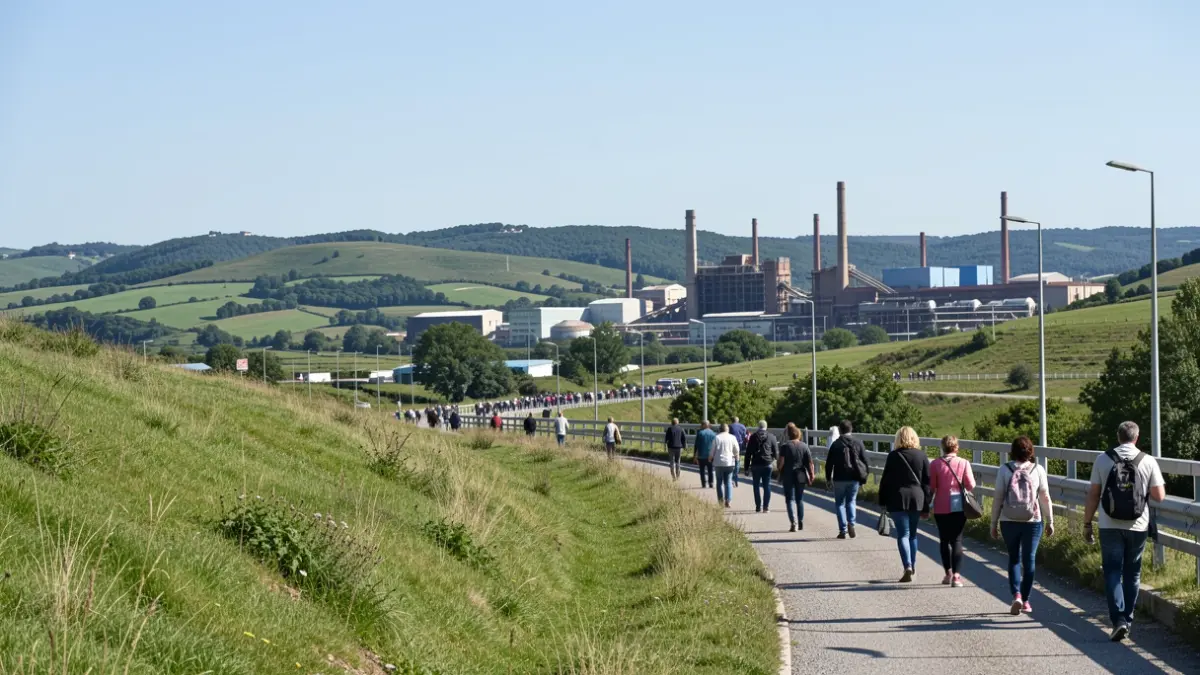 Irudi generikoa: berdetasunarekin eta industria ondarearekin.