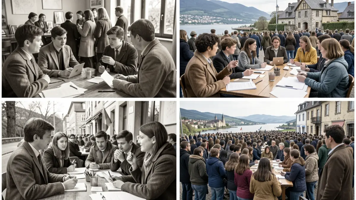 Generic image: fragments of photos and videos showing four decades of youth activism and organization.
