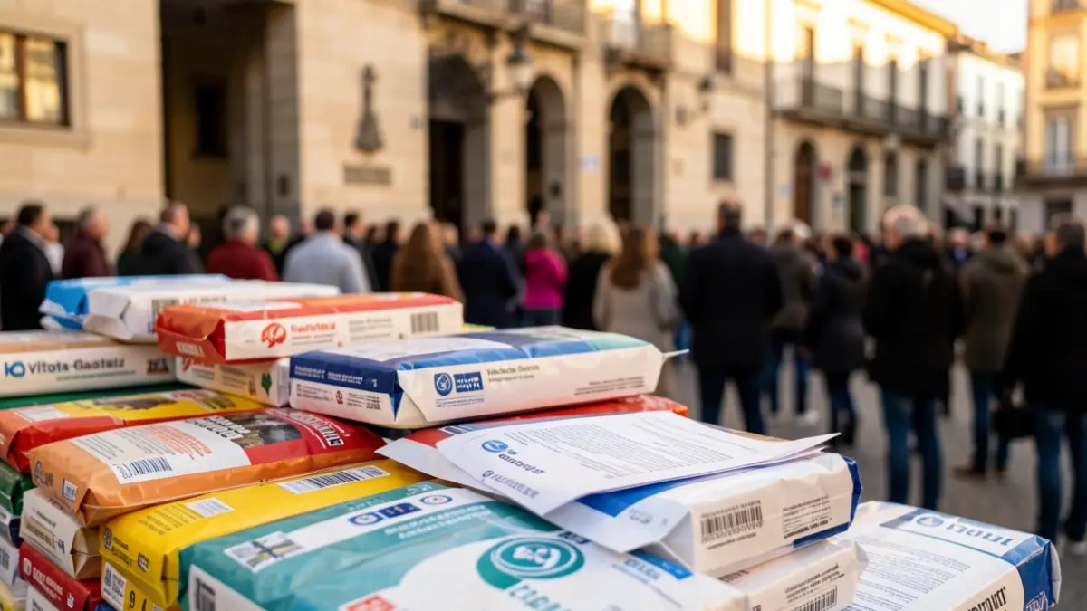 Generic image of the Vitoria-Gasteiz city hall exterior, blurred.