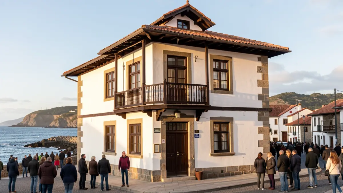 Imagen genérica que refleja el estilo arquitectónico tradicional de un ayuntamiento de la costa de Euskadi.