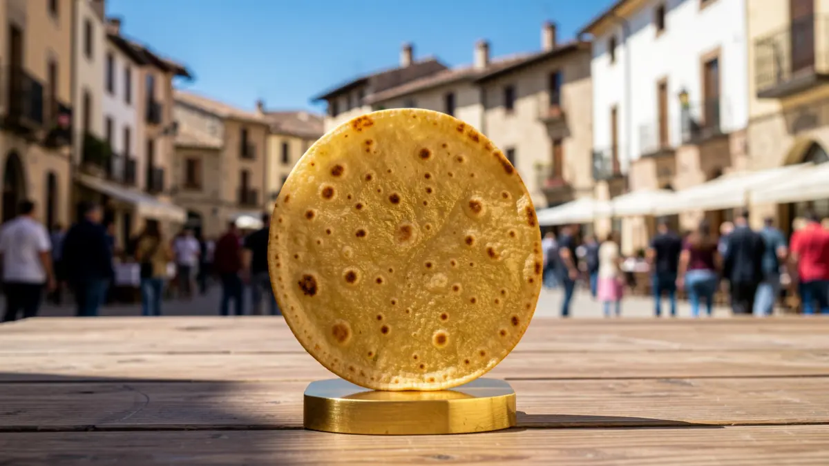 Generic image: A golden tortilla-shaped trophy on a table.